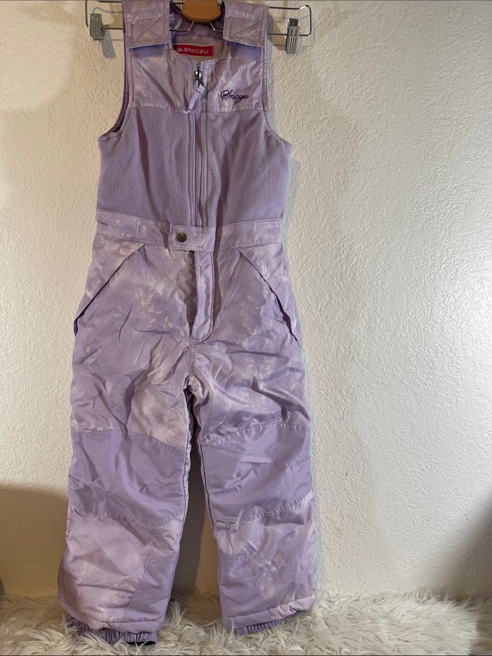 SNOZU Snowsuit Jumpsuit With Pockets Light Purple Girls Kids Size 6
